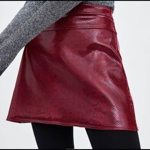 Zara Snake Skin Mini Skirt